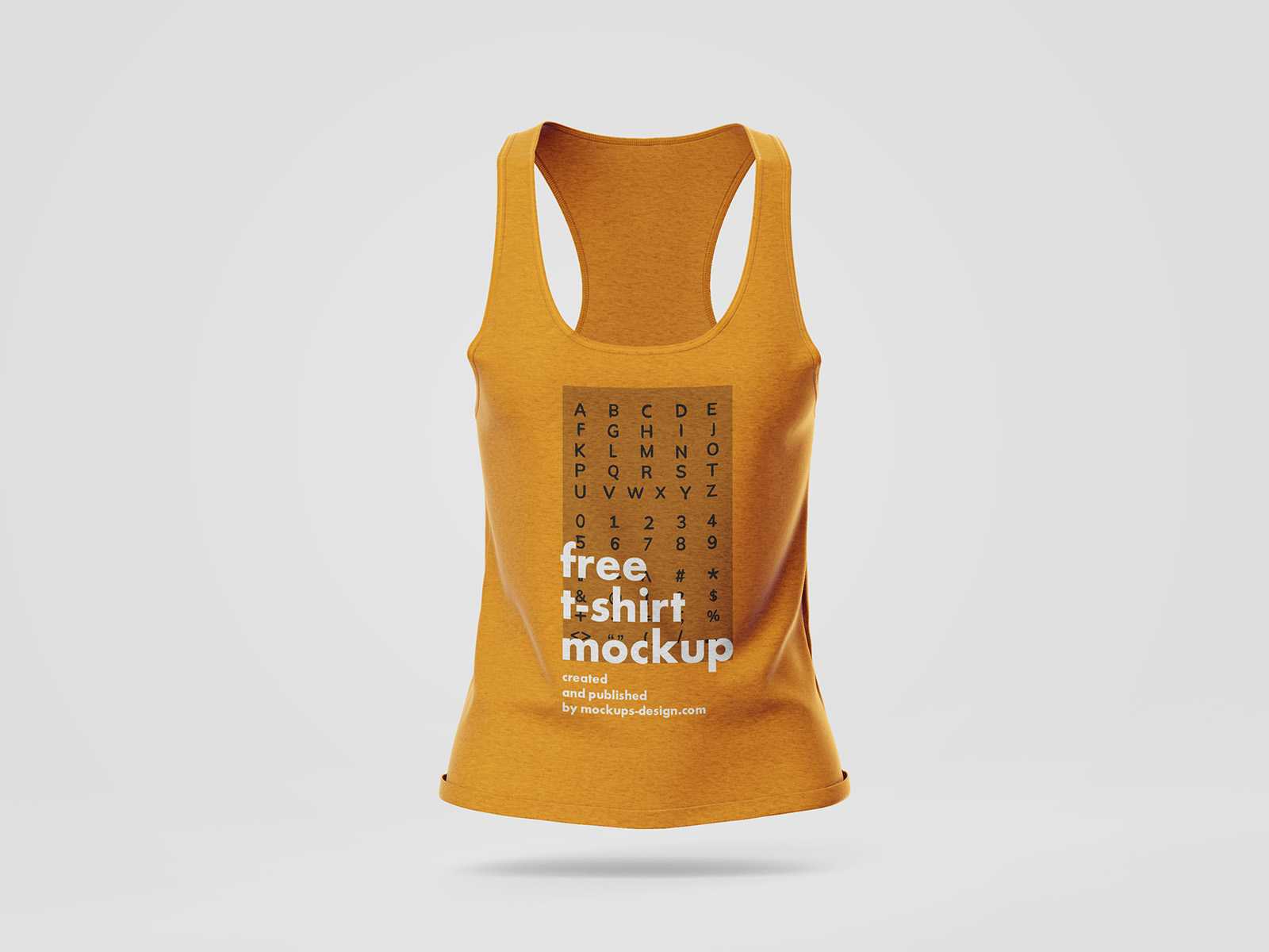Womens sleeveless t-shirt mockup
