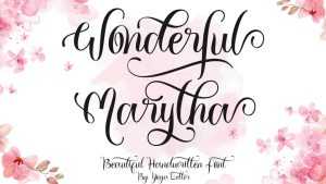 Wonderful Marytha Font › Fontesk