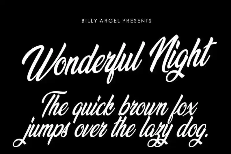 Wonderful Night Script Font