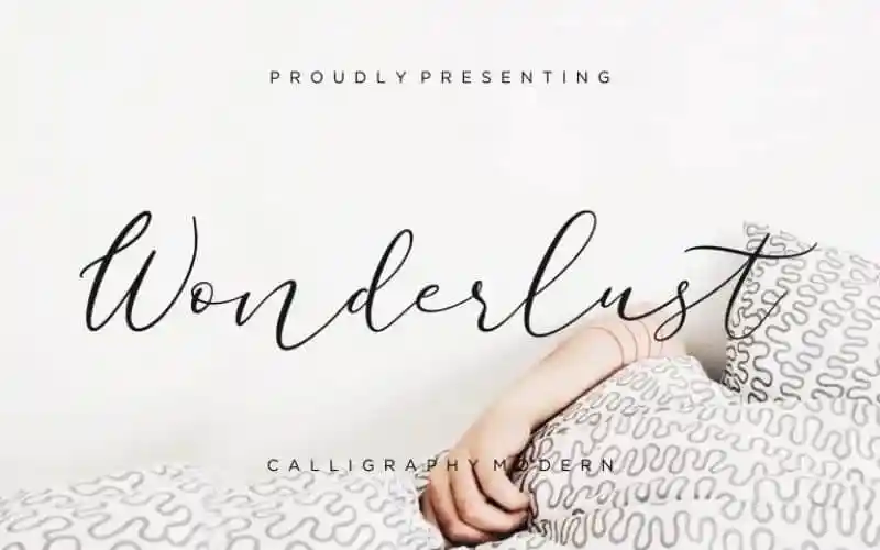 Wonderlust Calligraphy Font
