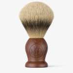 Wooden handle shaving brush mockup