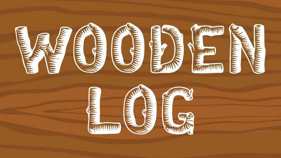 Wooden Log Font › Fontesk