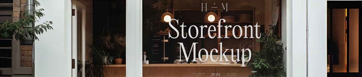 Wooden Storefront Mockup
