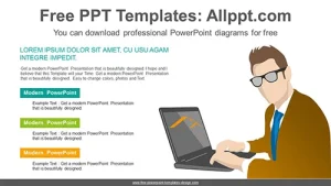 Working Businessman PowerPoint Diagram