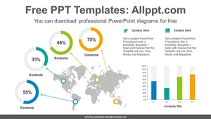 World Map Chart PowerPoint Diagram