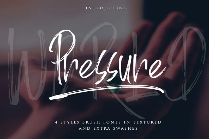 World Pressure Brush Font