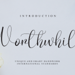 Worthwhile Calligraphy Font