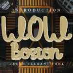 WoW Boston Script Font - Fonte Grátis WoW Boston Script Font