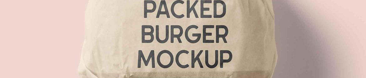 Wrapped Burger Mockup