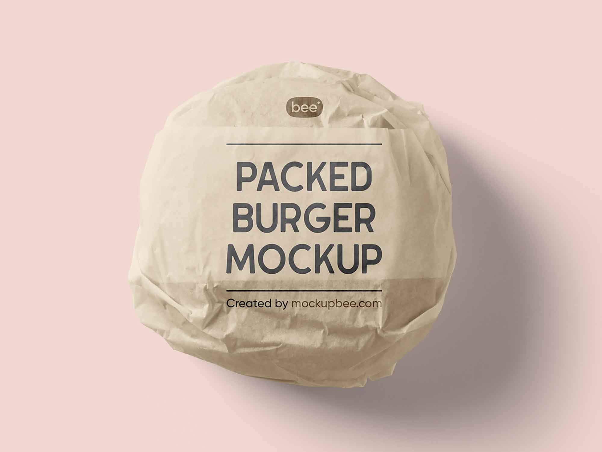 Wrapped Burger Mockup
