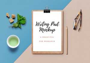 Writing Pad Mockup PSD