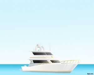 Yacht on Water PowerPoint Template