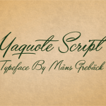 Yaquote Script font - Fonte Grátis Yaquote Script font