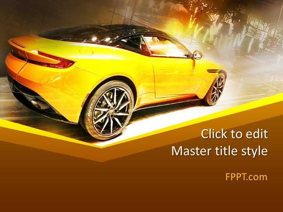 Yellow Car PowerPoint Template