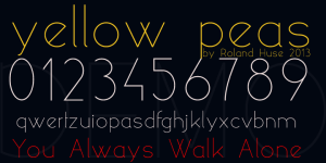 Yellow peas font