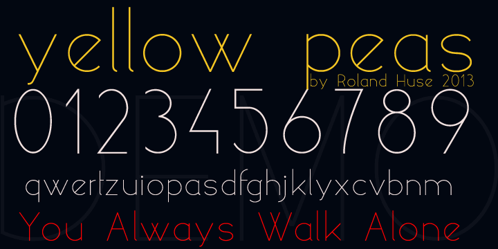 Yellow peas font