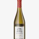 Yellow wine bottle mockup