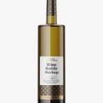 Yellow wine bottle mockup