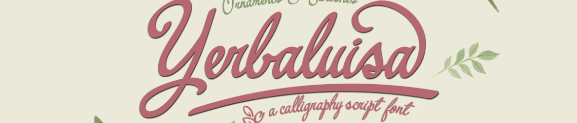 Yerbaluisa calligraphic script font