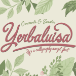 Yerbaluisa calligraphic script font - Fonte Grátis Yerbaluisa calligraphic script font