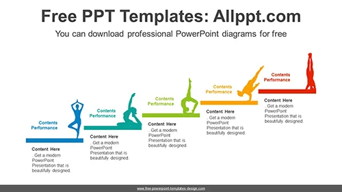Yoga Growth Step PowerPoint Diagram