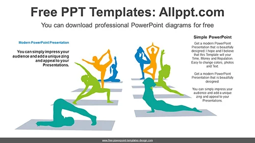 Yoga Practicing Lesson PowerPoint Diagram