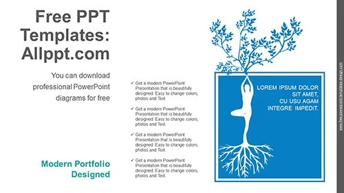Yoga Tree Pose PowerPoint Diagram