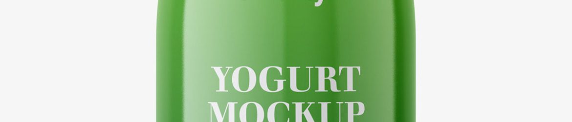 Yogurt bottle mockup / glossy Yogurt bottle mockup / glossy