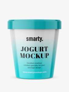 Yogurt mockup / front view