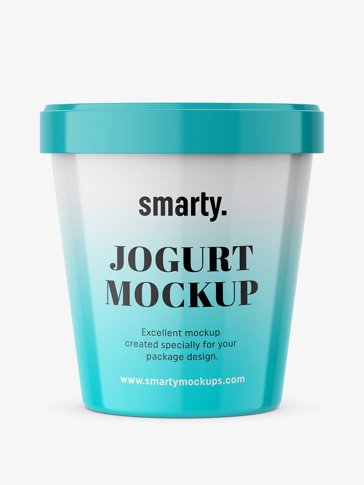 Yogurt mockup / front view