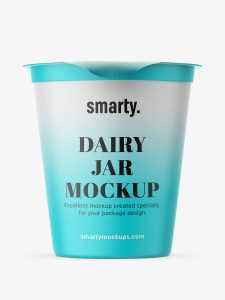 Yogurt mockup / front view