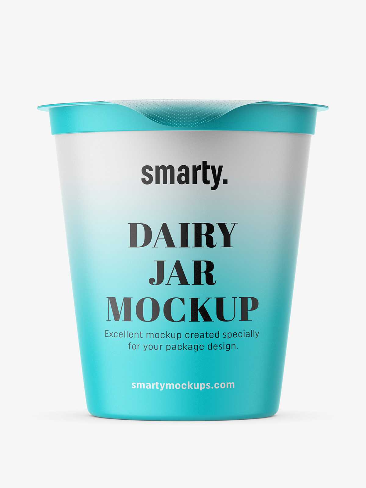 Yogurt mockup / front view