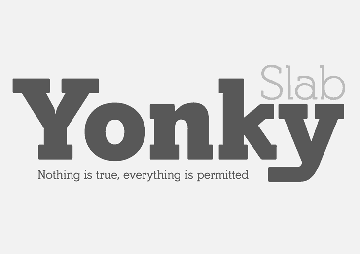 Yonky Slab Typeface