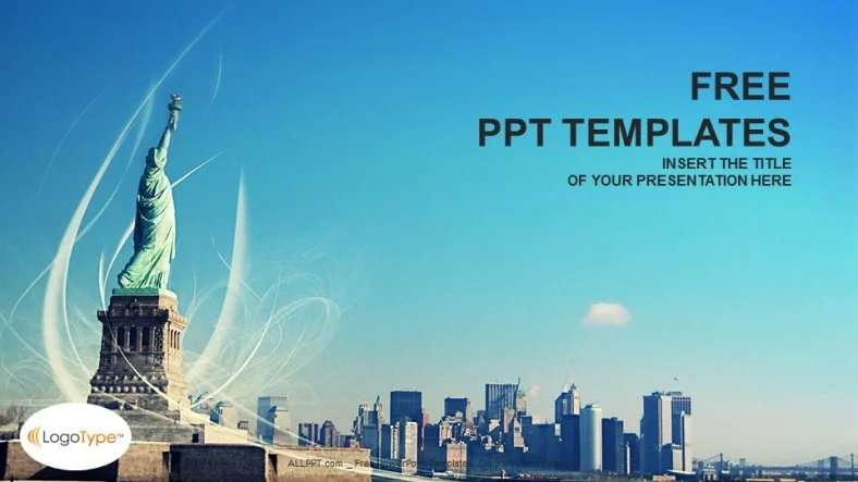 Yorks Statue O Liberty-Business PPT Templates