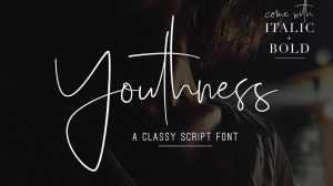 Youthness Script Font › Fontesk