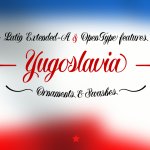 Yugoslavia - Calligraphic font