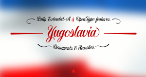 Yugoslavia - Calligraphic font