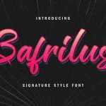 Zafrilus Bold Script Font - Fonte Grátis Zafrilus Bold Script Font