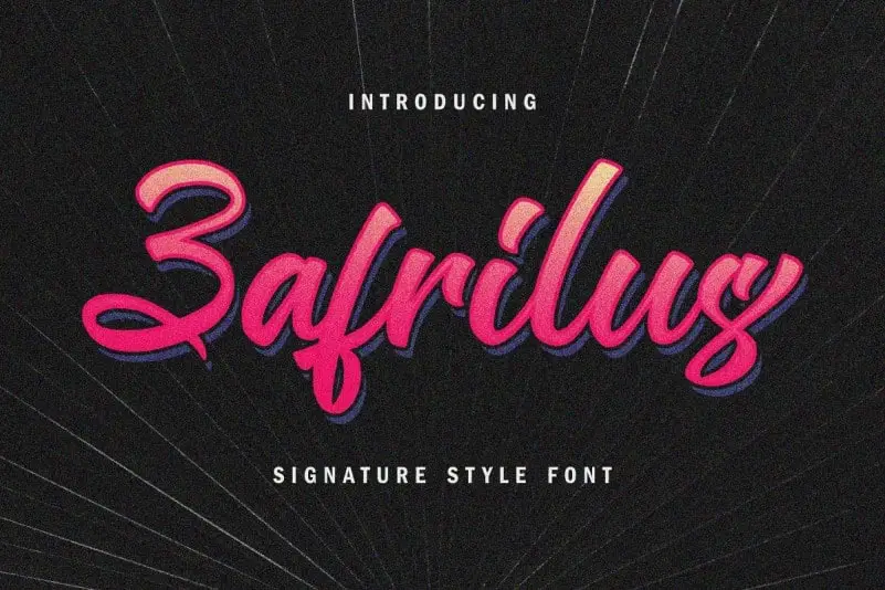 Zafrilus Bold Script Font