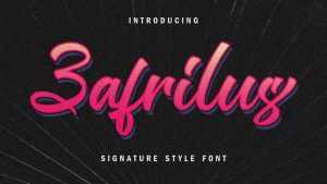 Zafrilus Script Font › Fontesk
