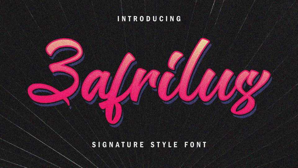 Zafrilus Script Font › Fontesk