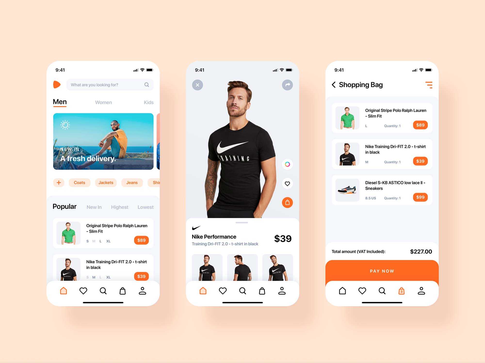 Zalando E-commerce App Redesign Template (PSD)