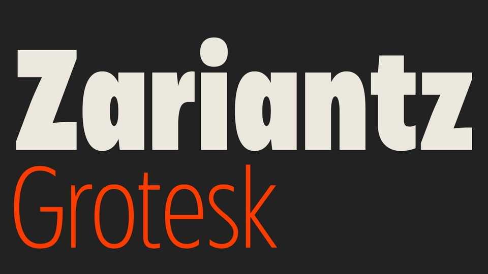 Zariantz Grotesk Font › Fontesk