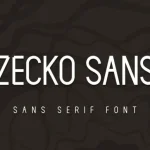 Zecko Sans Serif Font