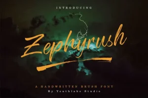 Zephyrush Brush Font