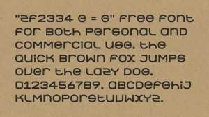 ZF2334 E=G Font › Fontesk