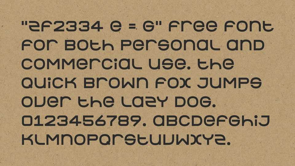 ZF2334 E=G Font › Fontesk