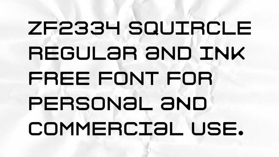 ZF2334 Squircle Font › Fontesk