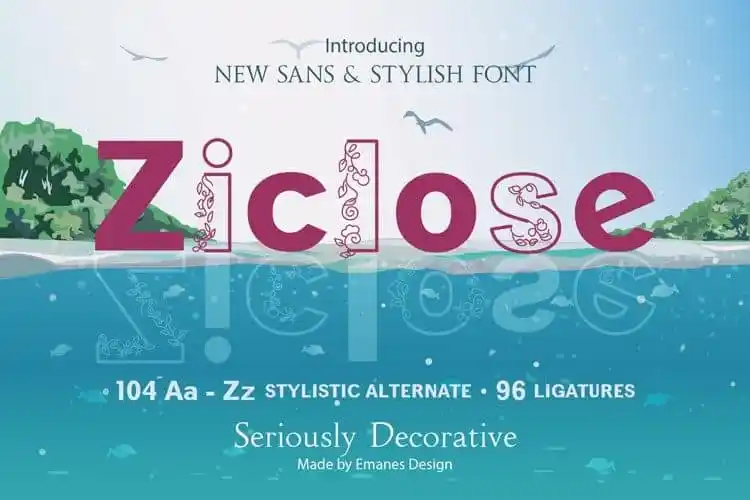 Ziclose Sans Serif Font