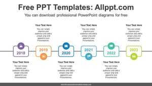 Zigzag Aligned Circles PowerPoint Diagram